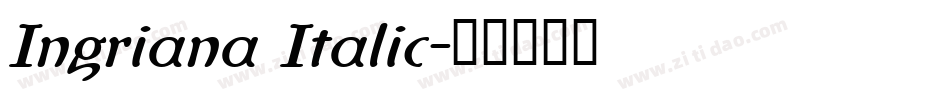 Ingriana Italic字体转换